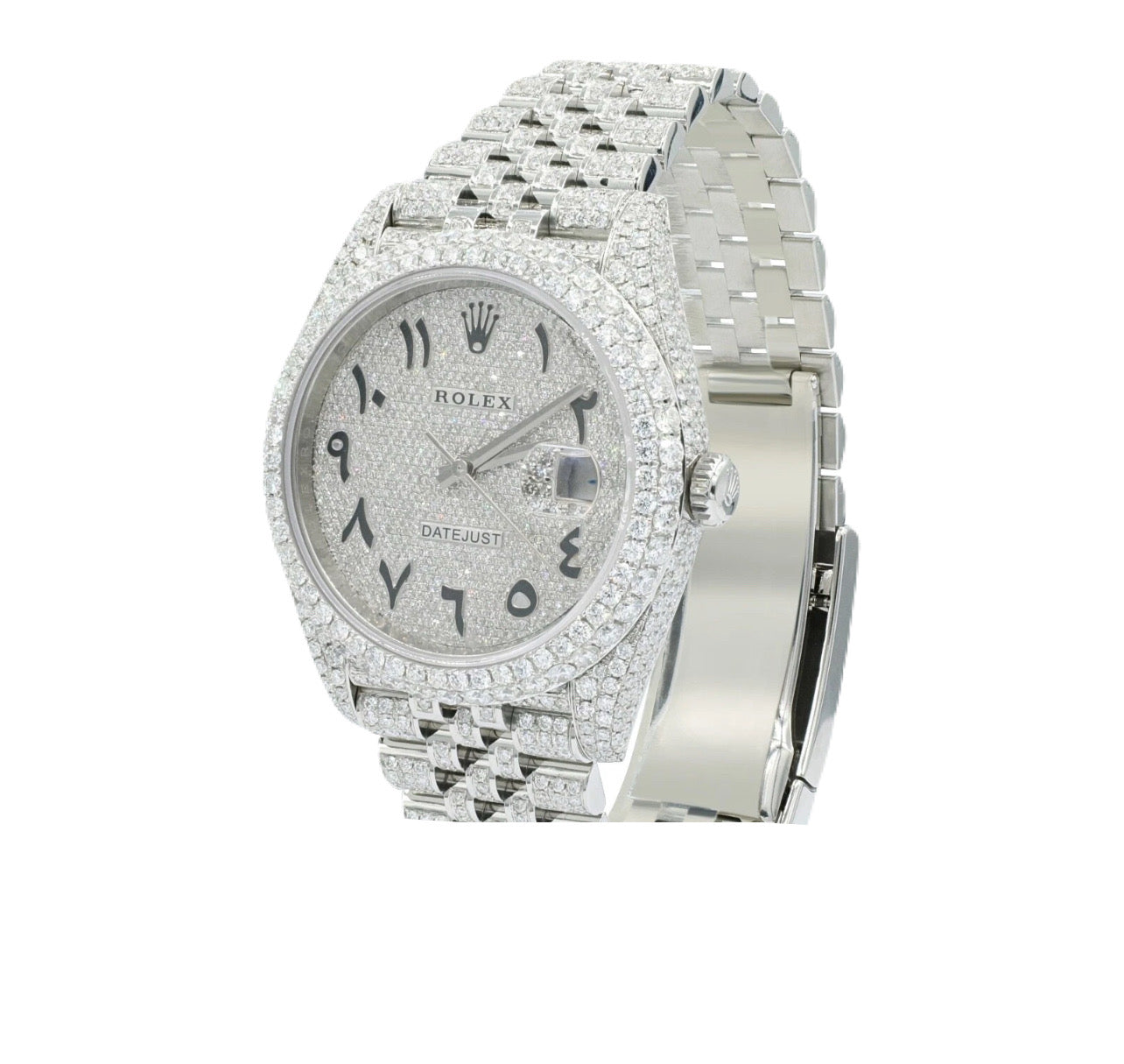 Foreign Dial White Diamond Watch 41MM