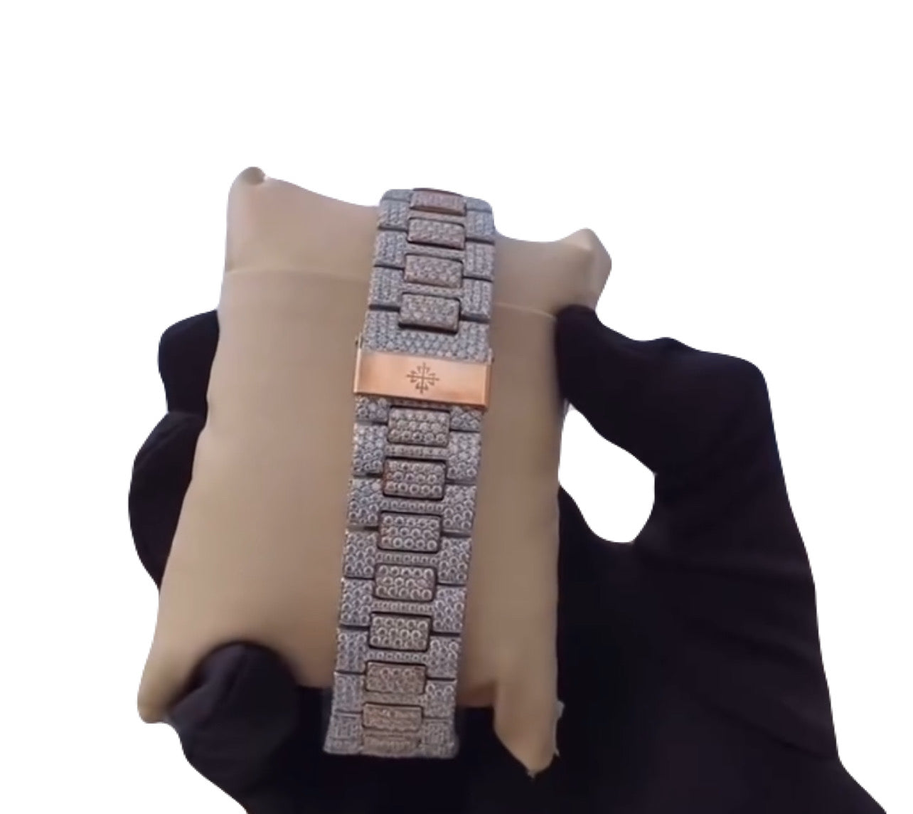 Luxury Iced Out Two Tone Watch 41mm