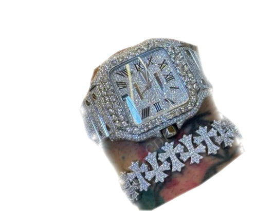 Card1 White Diamond Watch 36MM